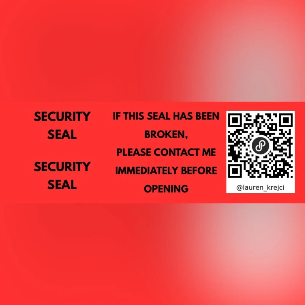 Custom (100 Qty) 1” x 3” Tamper Evident Waterproof Vinyl Package Labels